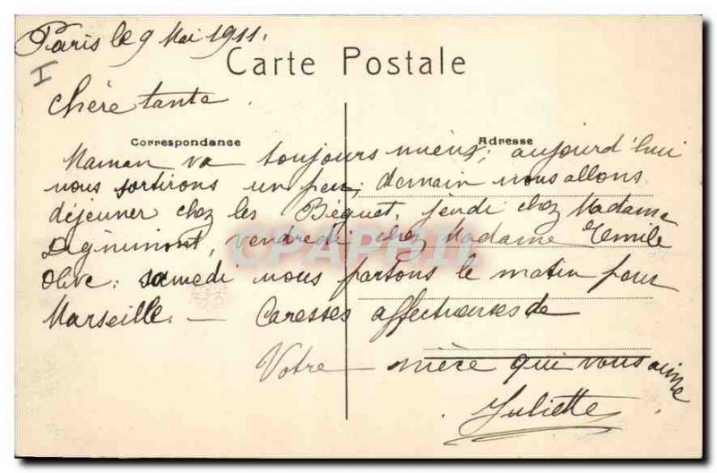 Old Postcard The Paris City Hall