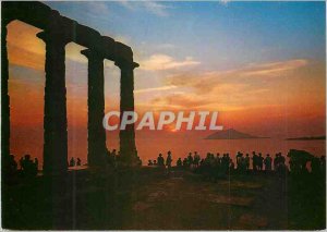 Postcard Modern Sounion Temple of Poseidon Neptune