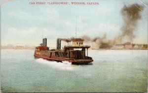 Car Ferry 'Lansdowne' Windsor ON Ontario Steamer Boat Postcard H57 *as is