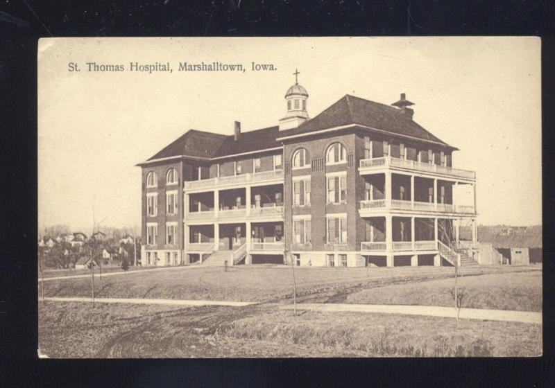 MARSHALLTOWN IOWA ST. THOMAS HOSPITAL ANTIQUE VINTAGE POSTCARD