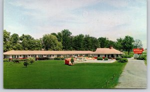 Roadside~Cartersville Georgia~Imperial Lodge Motel~Driveway~Sign~1950s Postcard
