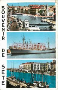 Modern Postcard Souvenir de Sete Boat