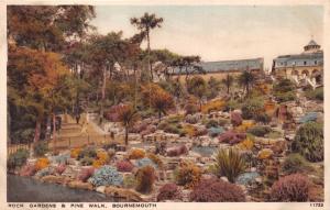 BOURNEMOUTH DORSET UK ROCK GARDENS~PINE WALK~SALMON GRAVURE STYLE POSTCARD 1920s