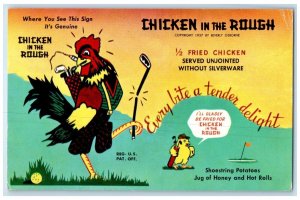 1957 Chicken In The Rough Shoestring Potatoes Oklahoma City Oklahoma OK Postcard