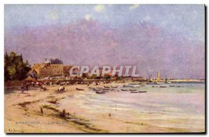 Old Postcard Arcachon Beach