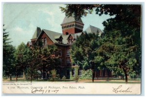 1907 Museum University Michigan Exterior Building Ann Arbor Michigan MI Postcard