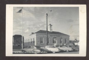 RPPC CUSTER SOUTH DAKOTA SD US POST OFFICE OLD CARS REAL PHOTO POSTCARD