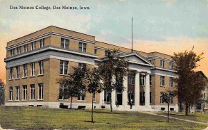 Des Moines College Des Moines Iowa 1910c postcard