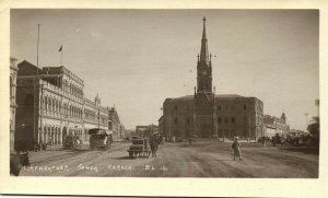 pakistan, KARACHI, Merry Weather Tower, Tram Street Car (1917) RPPC Postcard