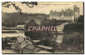 Old Postcard Pierrefonds Panorama taken from the station Muette