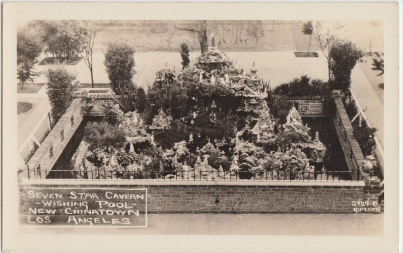 40s LOS ANGELES California Ca RPPC Real Photo Postcard CHINATOWN 7 Star Canvern