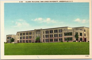 postcard Greenville South Carolina - Bob Jones University - Alumni Building