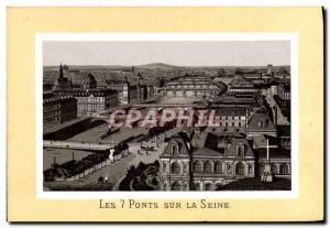 Old Postcard Paris Bridges On The Seine