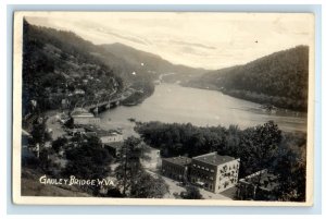 c1910's Bird's Eye View Of Gauley Bridge West Virginia WV RPPC Photo Postcard 