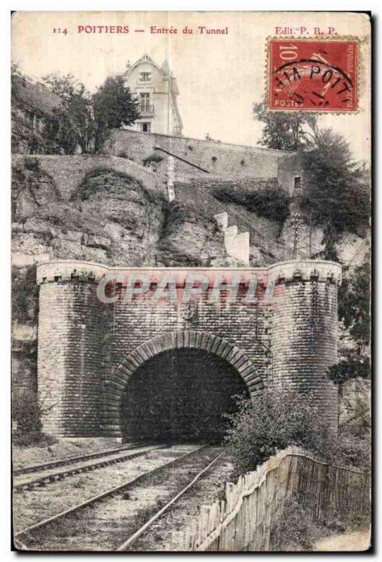 Old Postcard Poitiers Entrance Tunnel