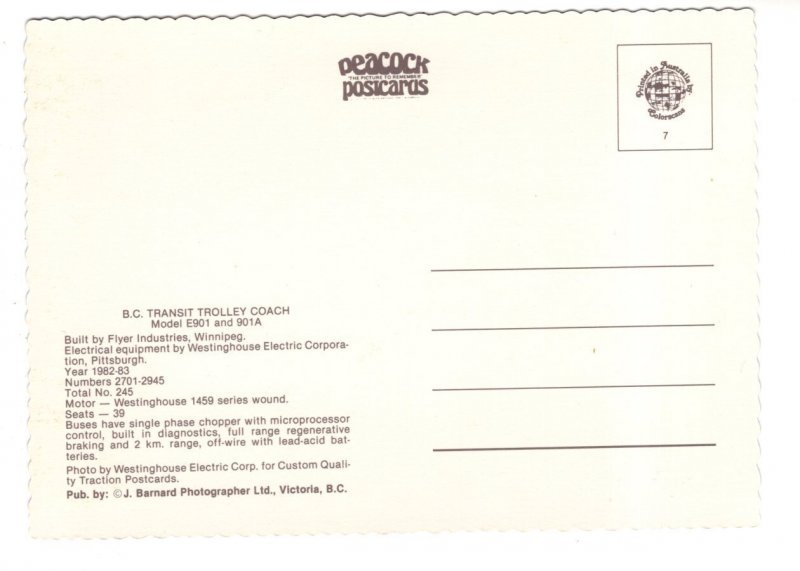 BC Transit Trolley Coach,  Chibatown, Vancouver, British Columbia