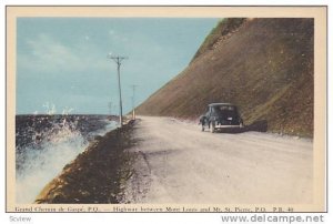 Grand Chemin De Gaspe, Quebec- Highway Between Mount Louis & Mt. St. Pierre, ...