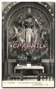 Old Postcard Lourdes mosaics of the Rosary The Resurrection