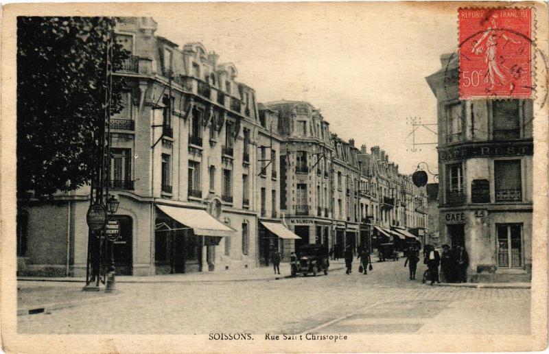CPA SOISSONS Rue saint christophe (191977)