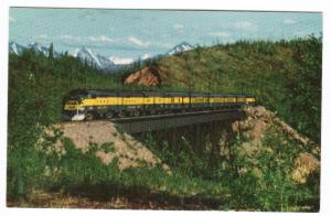 Alaska Railroad Streamliner Train Aurora postcard