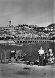 BR11704 Menton La Ville et le port  france real photo