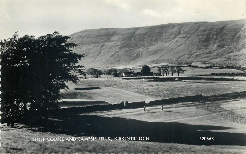 Postcard Scotland Kirkintilloch Golf Course and Campsie Fells