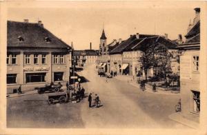 UNHOŠT KLADNO CZECHOSLOVAKIA STREET SCENE PHOTO POSTCARD