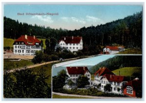 c1910 Bad Rotenbach-Nagold Germany Multiview Unposted Antique Postcard