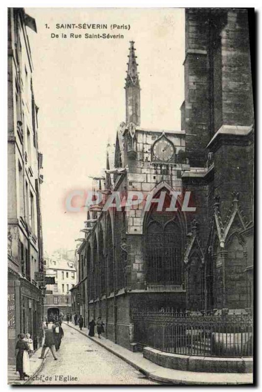 Old Postcard Paris Saint Severin