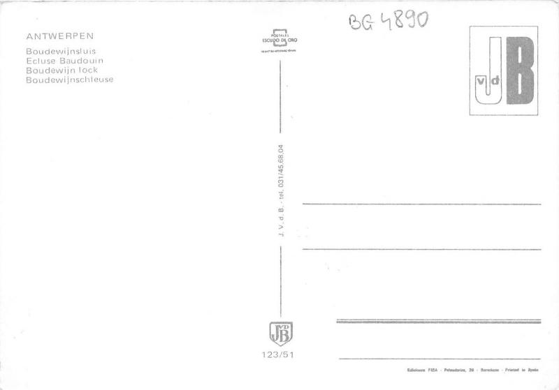 BG4890 antwerpen ecluse baudouin ship bateaux   belgium