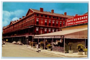 1960 Pontalba Apartments French Market Coffee Stand Jackson New Orleans Postcard