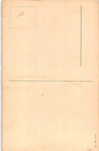 B153 Silhouette Elf Holds miniature gentlemen Pixies postcard