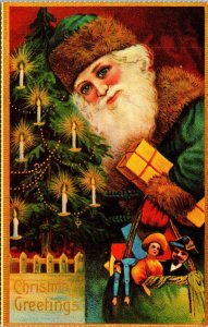 VINTAGE POSTCARD REPLICA REPRODUCTION SANTA CLAUS REPRO MERRIMACK SERIES NO. 2