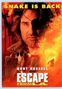 Movie Advertising ESCAPE FROM L.A. ~ Kurt Russell Snake 1996 ~  4x6 Postcard