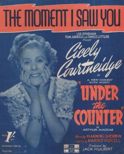 The Moment I Saw You Cicely Courtneidge Misprint Sheet Music