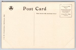 Baltimore Maryland~Cardinal Gibbon Residence~Brick Bldg~Fence~c1910 Postcard