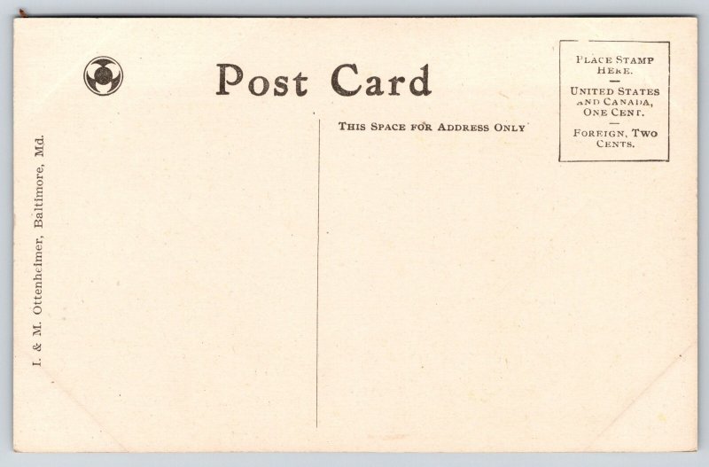 Baltimore Maryland~Cardinal Gibbon Residence~Brick Bldg~Fence~c1910 Postcard