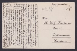 Postcard Hungary, Budapest, Parlament