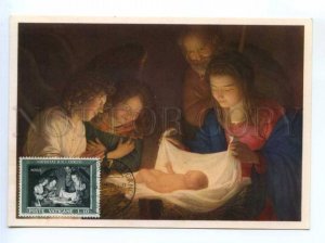 419519 Vatican 1960 year religious painting First Day maximum card