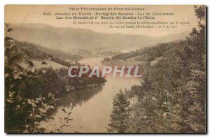 Old Postcard Scenic Sites Franche Comté Doubs Basins Basins Entree Lake Chai...