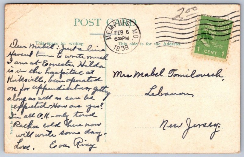 K46/ Memphis Missouri Postcard c1910 Public School Building 128