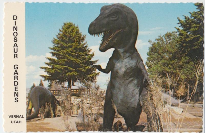 Tyrannosaurus Rex, Dinosaur Gardens, Vernal, Utah, unused Postcard