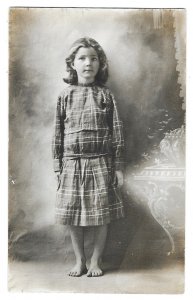 Young Barefoot Girl, Unmailed CYKO Real Photo Post Card, RPPC c1915