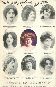 Postcard 1906 A Group of Tennessee Beauties Knox 23-7992