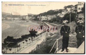 Old Postcard San Sebastian Vista Desde el Palacio De Miramar