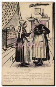 Humor - Illustration - A funny d & # 39etat - Old Postcard