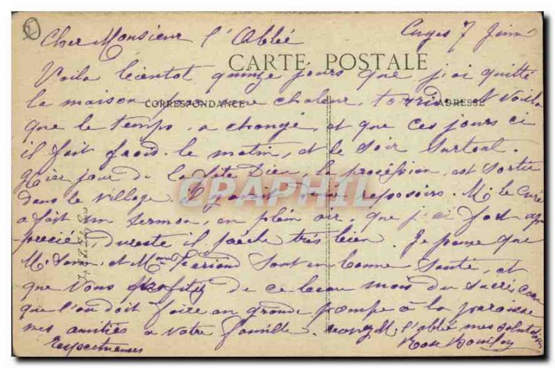 Old Postcard Couges Vallon de l'Escargot