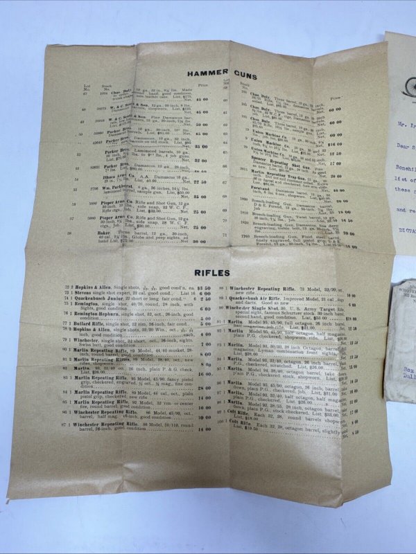 1899 Schoverling Daly & Gales Letterhead Envelope & Price List Correspondence