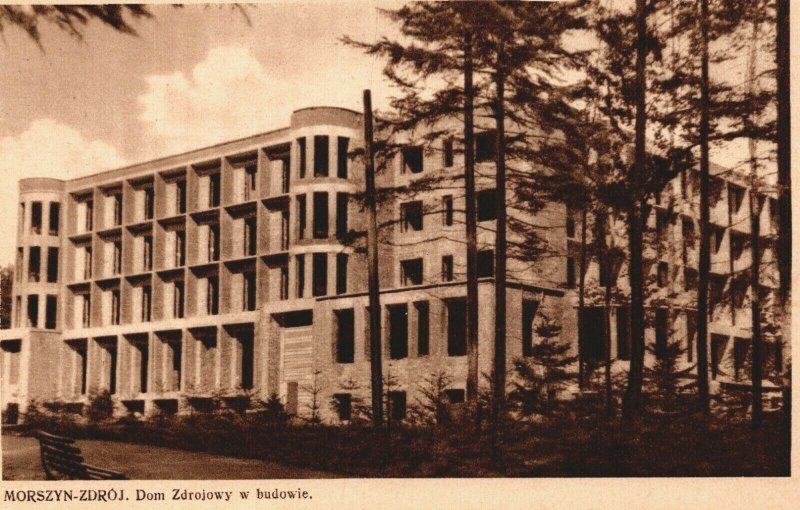 Ukraine Morszyn Zdroj Dom Zdrojowy w Budowie Morshyn Vintage Postcard 03.95