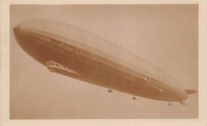 Graf Zeppelin Airship in Flight Real Photo Vintage Postcard AA79725